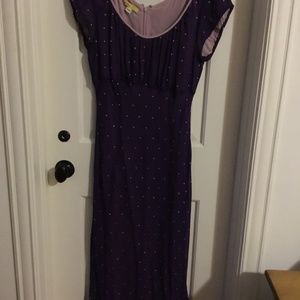 Purple polka dot dress